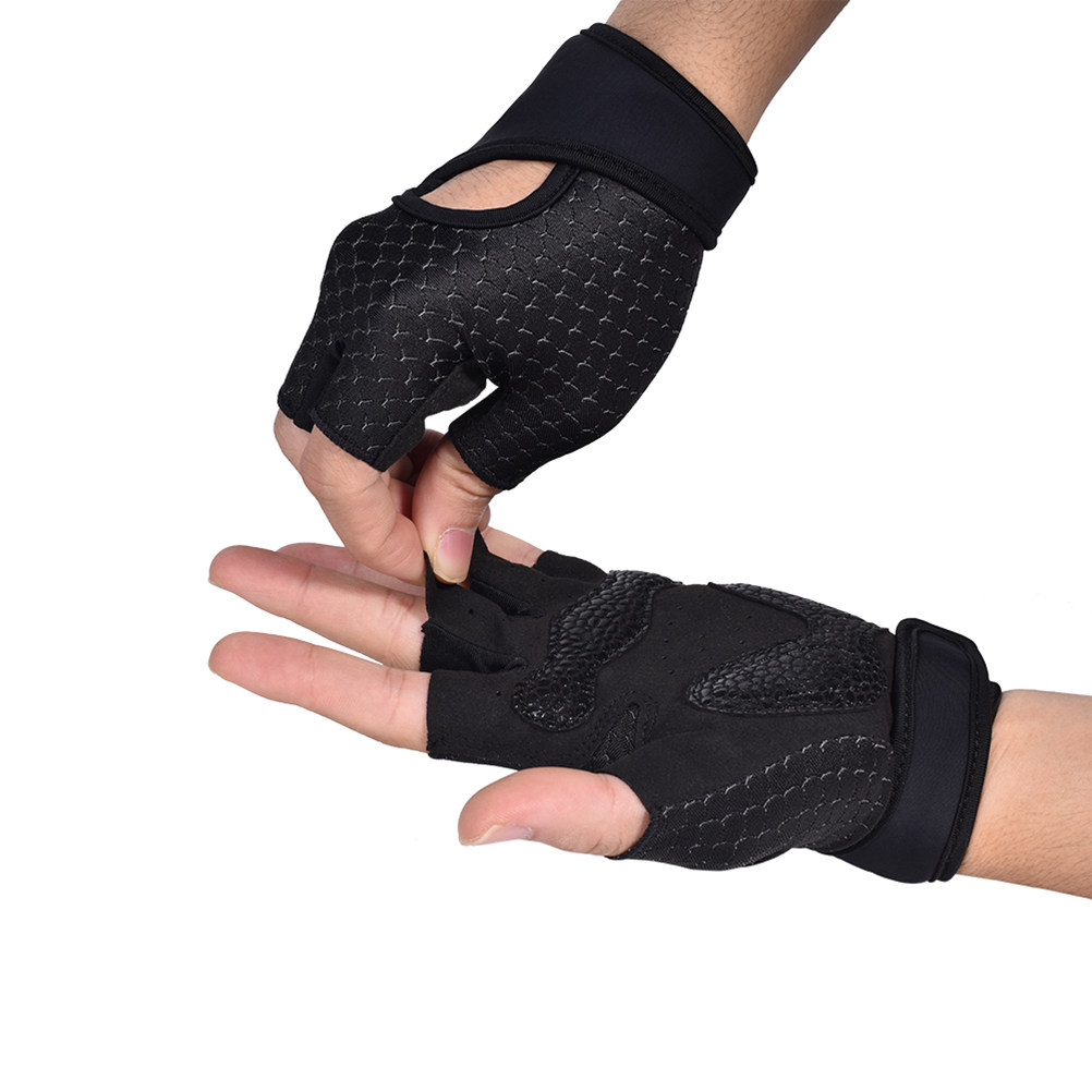 Yoga Fitness Training - 1 paar fitnesshandschoenen, halve vingers, antislip,